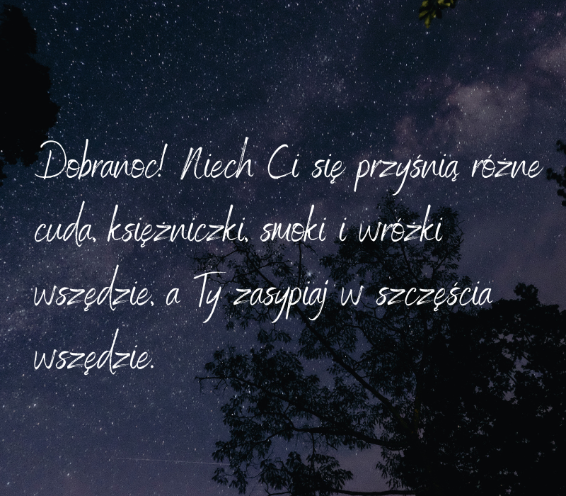 Fajne życzenia na dobranoc